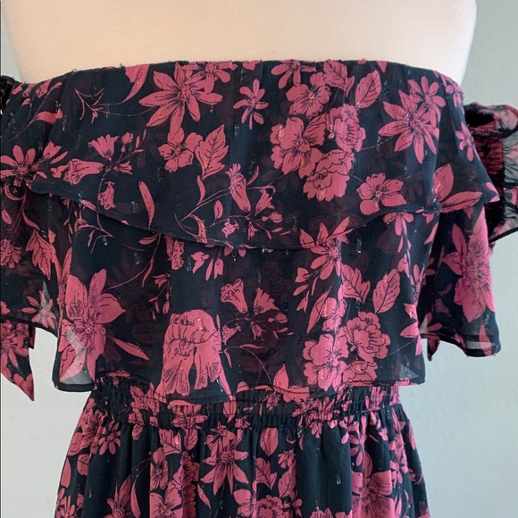 Lulus Love And Blooms Navy Floral Off-the-Shoulder Maxi NWT - Picture 12 of 16